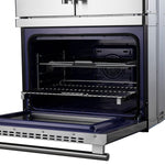 Forno Gallico 30-Inch Electric French Door Double Oven, Stainless Steel, Convection Cooking, Touch Control Panel, Self-Cleaning Function - BonPrix Électroménagers