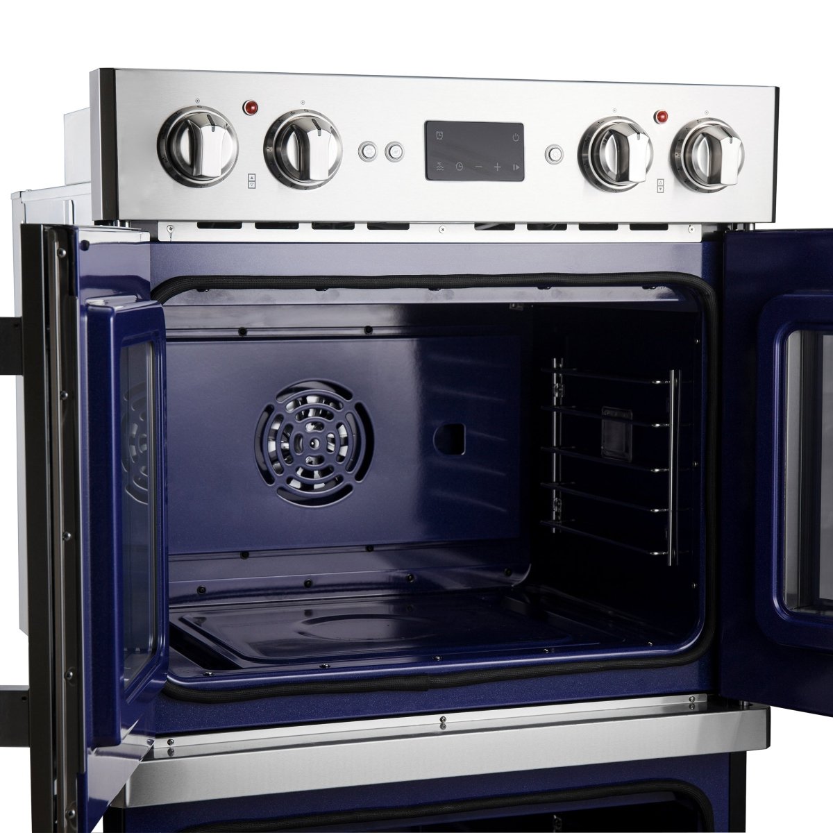 Forno Gallico 30-Inch Electric French Door Double Oven, Stainless Steel, Convection Cooking, Touch Control Panel, Self-Cleaning Function - BonPrix Électroménagers