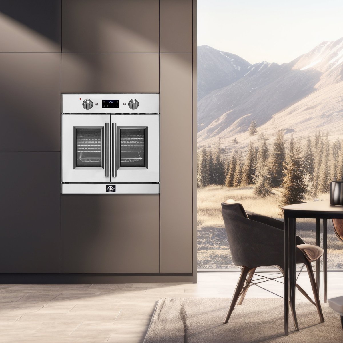 Forno Gallico 30-Inch Electric French Door Wall Oven, Stainless Steel, True Convection, Air Fry, Self-Cleaning - BonPrix Électroménagers