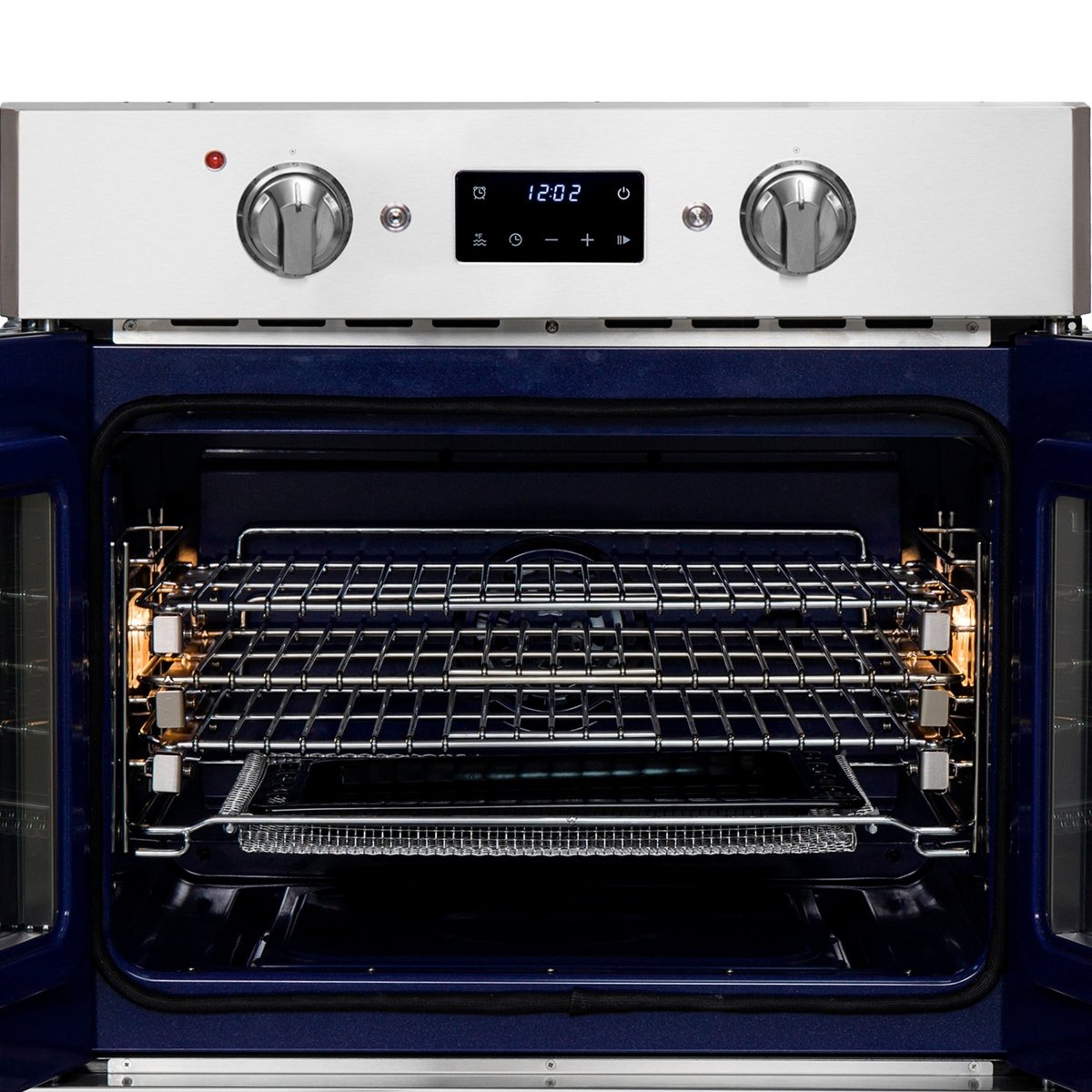 Forno Gallico 30-Inch Electric French Door Wall Oven, Stainless Steel, True Convection, Air Fry, Self-Cleaning - BonPrix Électroménagers