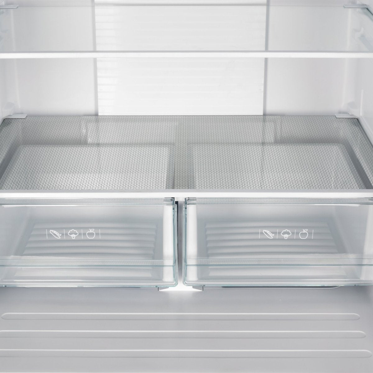 Forno Gallipoli 30-Inch French Door Refrigerator, 17.5 cu.ft Capacity, Decorative Grill, 34-Inch Width, Stainless Steel, No Frost Technology, Energy Efficient - BonPrix Électroménagers