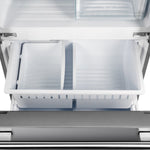 Forno Gallipoli 30-Inch French Door Refrigerator, 17.5 cu.ft Capacity, Decorative Grill, 34-Inch Width, Stainless Steel, No Frost Technology, Energy Efficient - BonPrix Électroménagers