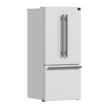 Forno Gallipoli Espresso 30-Inch White French Door Refrigerator, Bottom Freezer, 17.5 Cu. Ft., No Frost, Ice Maker - BonPrix Électroménagers