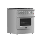 FORNO Giovanni 30-inch Gas Range Stainless Steel, 5 Burners 67,000 BTU, 4.32 cu.ft. Convection Oven - BonPrix Électroménagers
