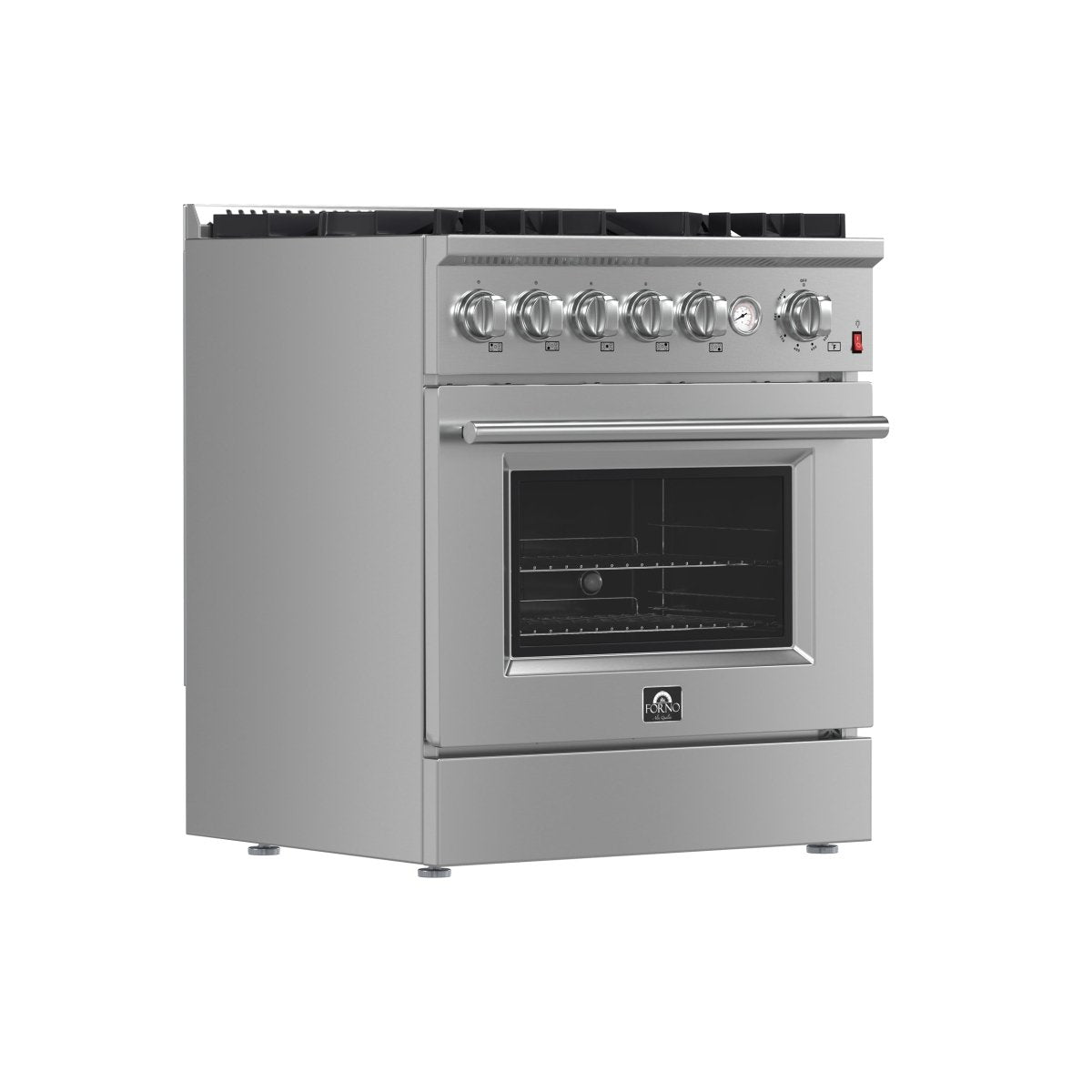 FORNO Giovanni 30-inch Gas Range Stainless Steel, 5 Burners 67,000 BTU, 4.32 cu.ft. Convection Oven - BonPrix Électroménagers