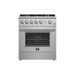 FORNO Giovanni 30-inch Gas Range Stainless Steel, 5 Burners 67,000 BTU, 4.32 cu.ft. Convection Oven - BonPrix Électroménagers
