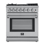 Forno Lazio 30-Inch Freestanding Dual Fuel Range, 5 Burners, True Convection Oven - BonPrix Électroménagers