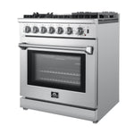 Forno Lazio 30-Inch Freestanding Dual Fuel Range, 5 Burners, True Convection Oven - BonPrix Électroménagers