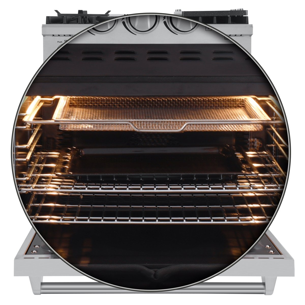 Forno Lazio 30-Inch Freestanding Dual Fuel Range, 5 Burners, True Convection Oven - BonPrix Électroménagers