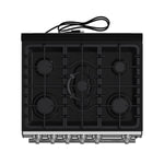 Forno Leonardo 30-Inch Stainless Steel Gas Range, 5 Sealed Burners (Totaling 39,500 BTU), 5 cu.ft. Convection Oven, Continuous Cast Iron Grates, Black Enamel Interior, Auto Re-Ignition, LP Conversion Kit Included - BonPrix Électroménagers