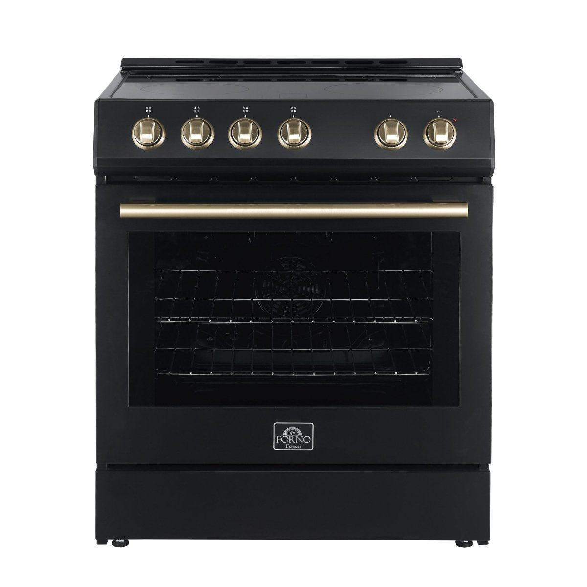Forno Leonardo Espresso 30-Inch Black Electric Range, True Convection, Energy Efficient - BonPrix Électroménagers
