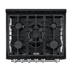 Forno Leonardo Espresso 30-Inch Black Gas Range, 5 Burners, 39,500 BTU, 5 cu.ft Convection Oven - BonPrix Électroménagers
