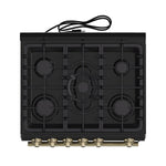 Forno Leonardo Espresso 30-Inch Black Gas Range, 5 Burners, 39,500 BTU, 5 cu.ft Convection Oven - BonPrix Électroménagers