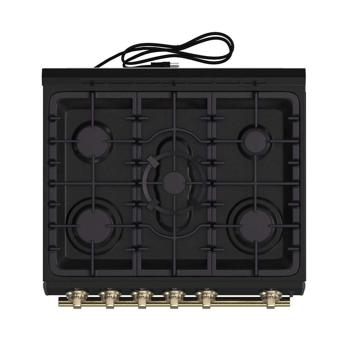 Forno Leonardo Espresso 30-Inch Black Gas Range, 5 Burners, 39,500 BTU, 5 cu.ft Convection Oven - BonPrix Électroménagers