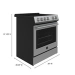 Forno Leonardo Espresso 30-Inch Stainless Steel Electric Range, True Convection, Energy Efficient - BonPrix Électroménagers