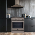 Forno Leonardo Espresso 30-Inch Stainless Steel Electric Range, True Convection, Energy Efficient - BonPrix Électroménagers