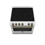 Forno Leonardo Espresso 30-Inch White Electric Range, True Convection, Energy Efficient - BonPrix Électroménagers