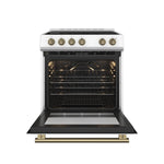 Forno Leonardo Espresso 30-Inch White Electric Range, True Convection, Energy Efficient - BonPrix Électroménagers