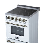 Forno Loiano 24 Inch Freestanding Electric Range in White, Canada Version, Plug and Cord Included - BonPrix Électroménagers
