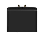 Forno Luigi 33-Inch French Door Refrigerator, 18 cu.ft, Black Finish, Antique Brass Handles, ENERGY STAR Certified - BonPrix Électroménagers