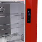 Forno Luigi 33-Inch French Door Refrigerator, 18 cu.ft, Red Finish, Handle-Free Design, ENERGY STAR Certified - BonPrix Électroménagers