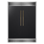 Forno Maderno 2-28-Inch Wide Convertible Refrigerator/Freezer in Black, Decorative Trim Grill, 27.2 cu.ft, 84-Inch High, ENERGY STAR Certified - BonPrix Électroménagers