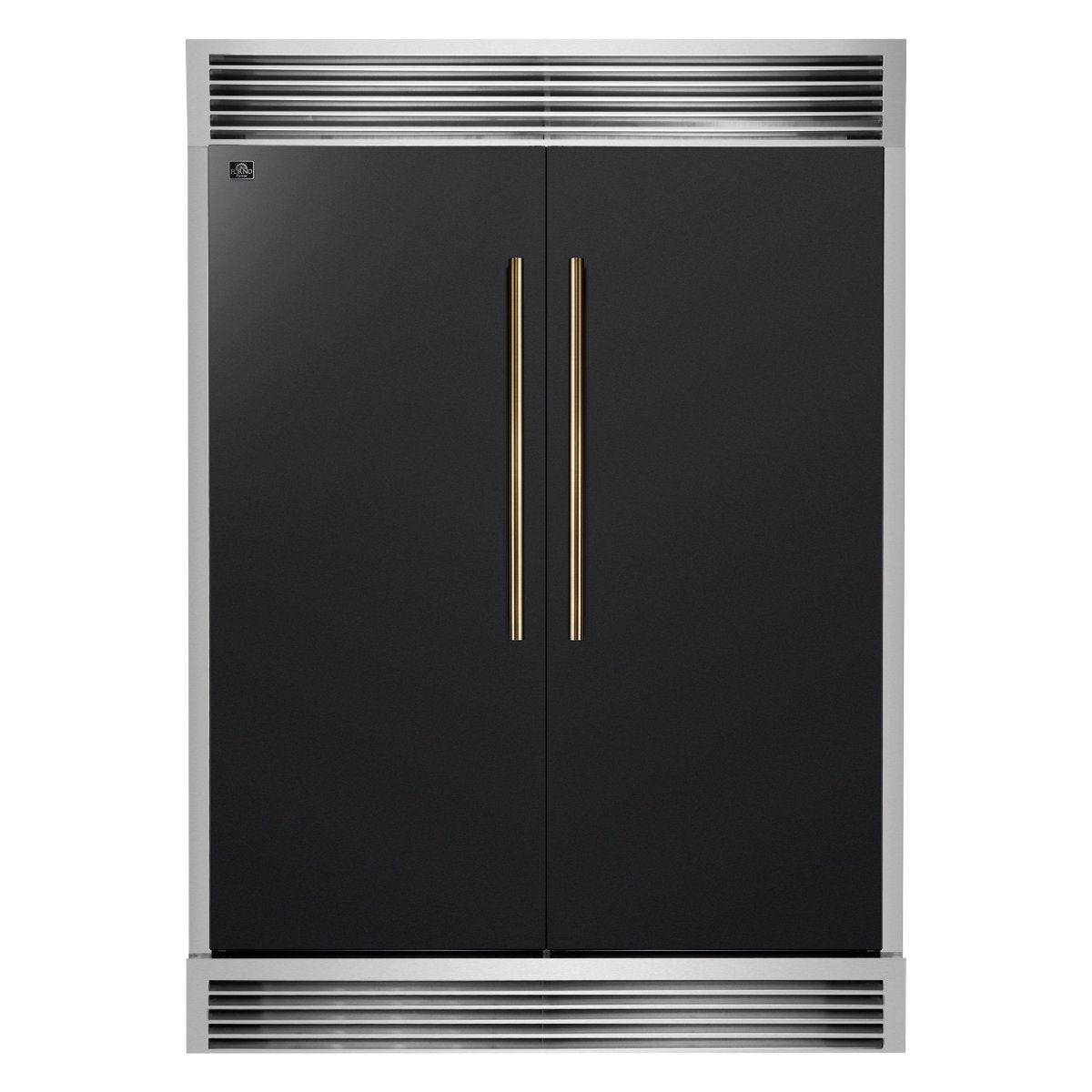 Forno Maderno 2-28-Inch Wide Convertible Refrigerator/Freezer in Black, Decorative Trim Grill, 27.2 cu.ft, 84-Inch High, ENERGY STAR Certified - BonPrix Électroménagers