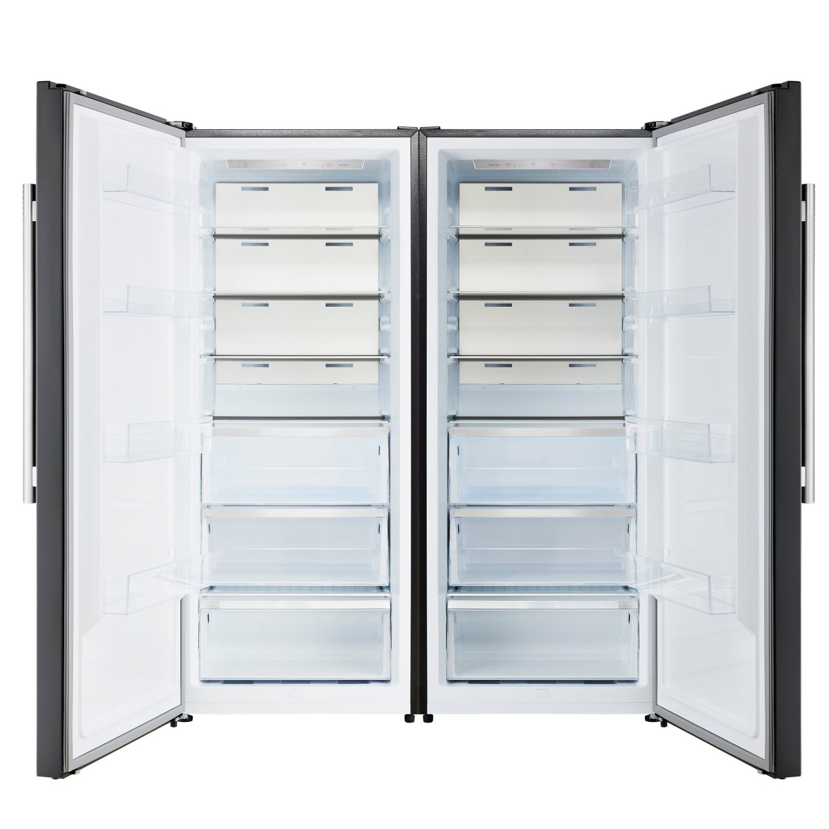 Forno Maderno 2-28-Inch Wide Convertible Refrigerator/Freezer in Black, Decorative Trim Grill, 27.2 cu.ft, 84-Inch High, ENERGY STAR Certified - BonPrix Électroménagers