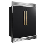 Forno Maderno 2-28-Inch Wide Convertible Refrigerator/Freezer in Black, Decorative Trim Grill, 27.2 cu.ft, 84-Inch High, ENERGY STAR Certified - BonPrix Électroménagers
