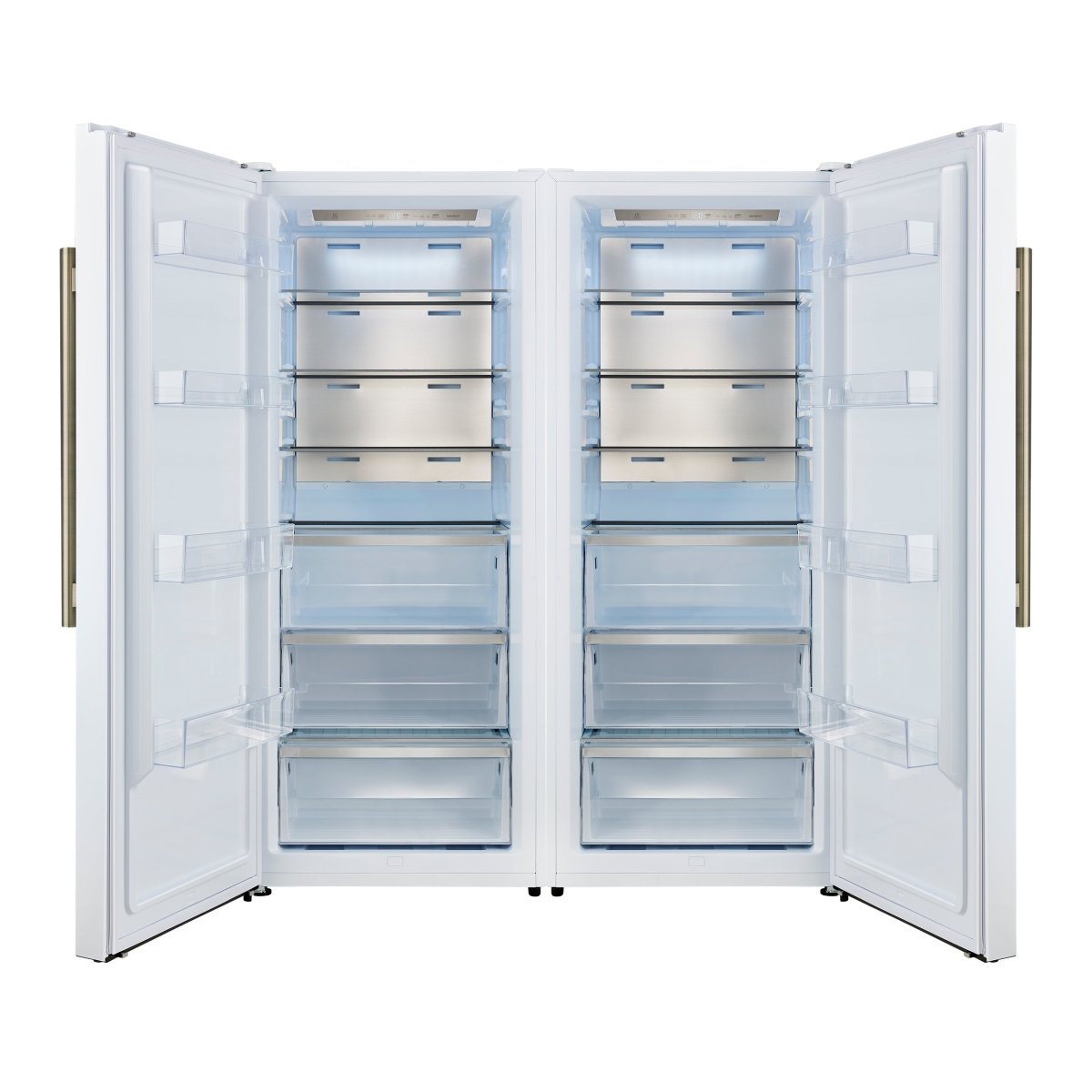 Forno Maderno 2-28-Inch Wide Convertible Refrigerator/Freezer in White, Decorative Trim, 27.2 cu.ft, 84-Inch High, ENERGY STAR Certified - BonPrix Électroménagers