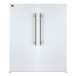 Forno Maderno 2-28-Inch Wide Convertible Refrigerator/Freezer in White, Decorative Trim, 27.2 cu.ft, 84-Inch High, ENERGY STAR Certified - BonPrix Électroménagers