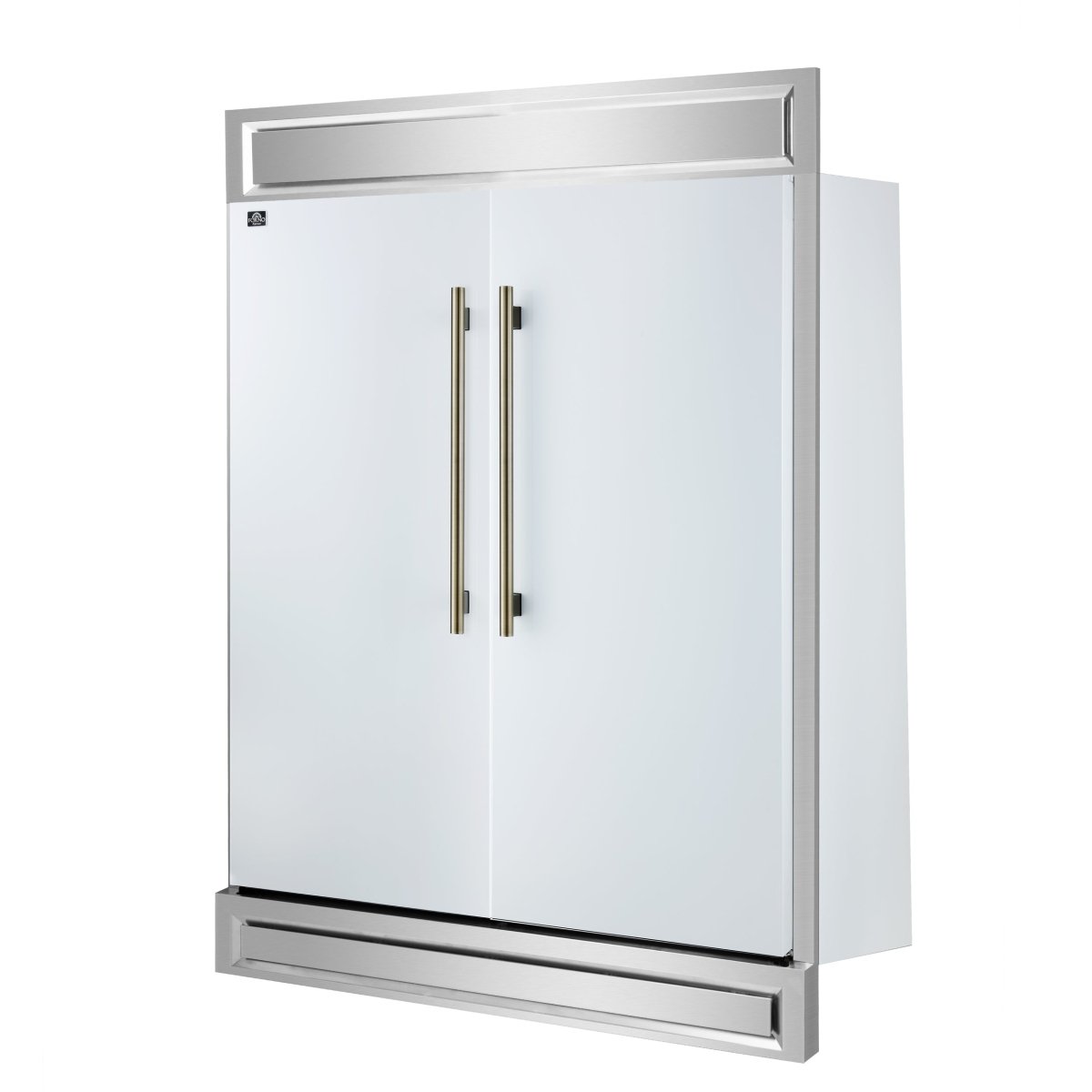 Forno Maderno 2-28-Inch Wide Convertible Refrigerator/Freezer in White, Decorative Trim, 27.2 cu.ft, 84-Inch High, ENERGY STAR Certified - BonPrix Électroménagers