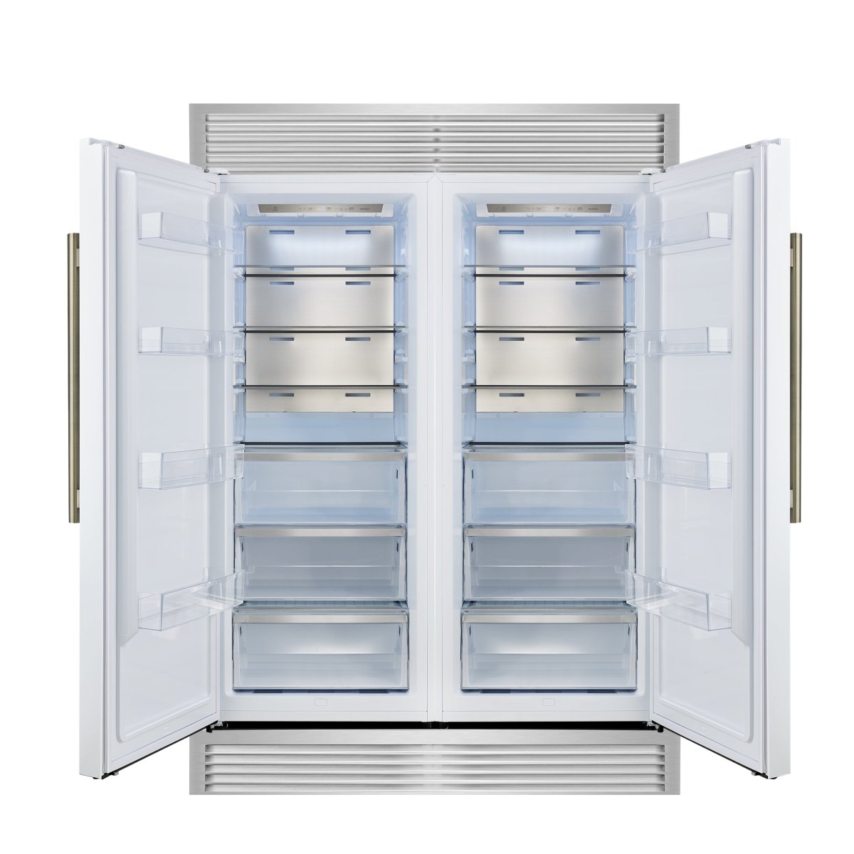 Forno Maderno 2-28-Inch Wide Convertible Refrigerator/Freezer in White, Decorative Trim, 27.2 cu.ft, 84-Inch High, ENERGY STAR Certified - BonPrix Électroménagers