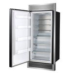 Forno Maderno 28" Built-In Convertible Refrigerator in Black, 13.6 cu.ft. Left Swing with Decorative Grill - 32" Wide - BonPrix Électroménagers