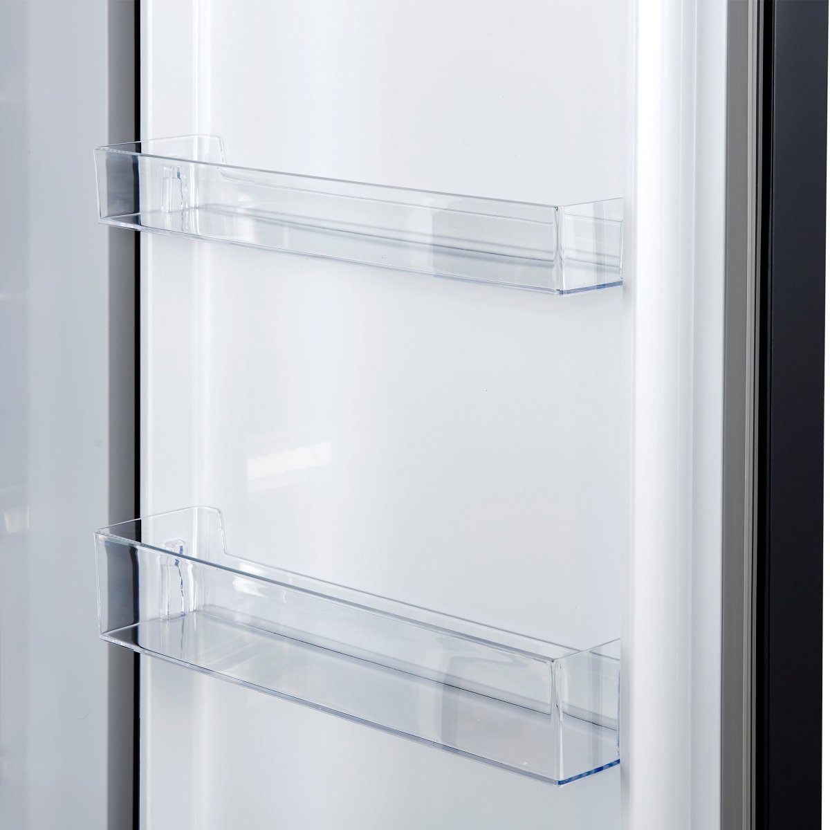 Forno Maderno 28-Inch Convertible Freezer/Refrigerator in Black with Antique Brass Handle, 13.6 cu.ft. Right Swing - BonPrix Électroménagers