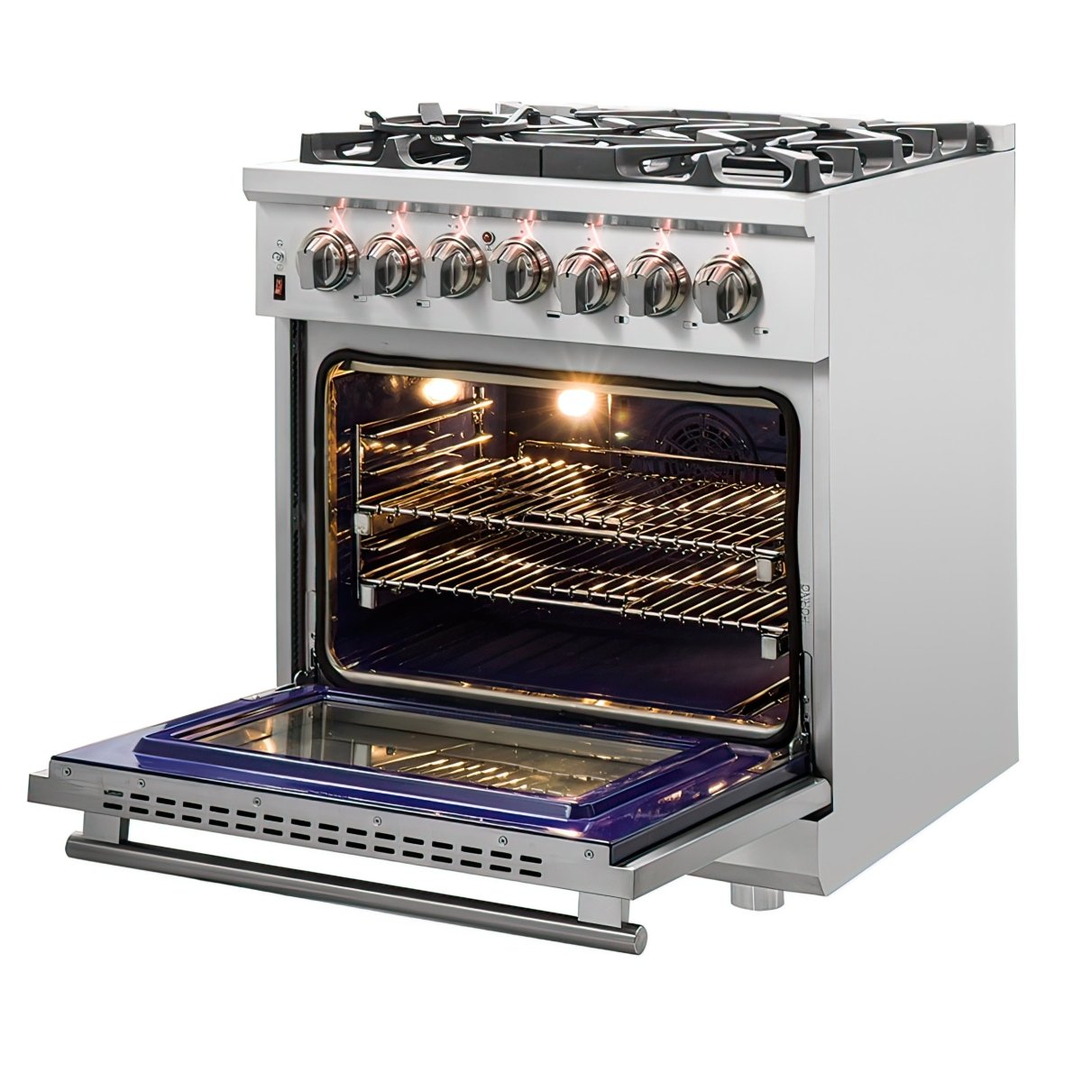 Forno Massimo 30-Inch Freestanding Dual Fuel Range, 4 Burners, Double Convection Ovens - BonPrix Électroménagers