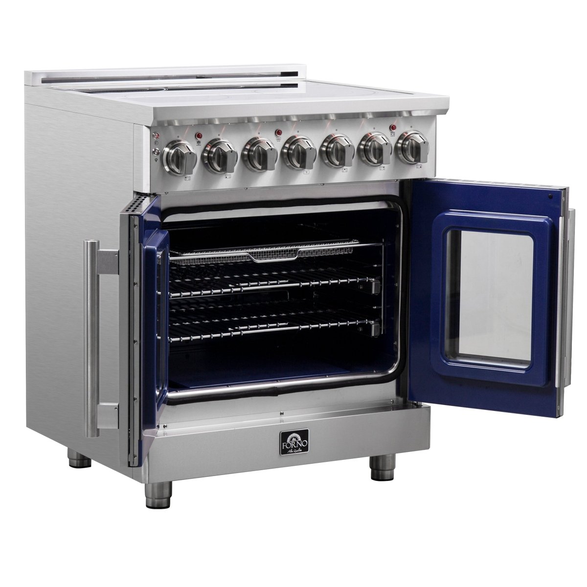 Forno Massimo 30-Inch Freestanding French Door Electric Range, True Convection Oven - BonPrix Électroménagers