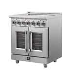 Forno Massimo 30-Inch Freestanding French Door Electric Range, True Convection Oven - BonPrix Électroménagers