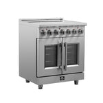 Forno Massimo 30-Inch Freestanding French Door Electric Range, True Convection Oven - BonPrix Électroménagers