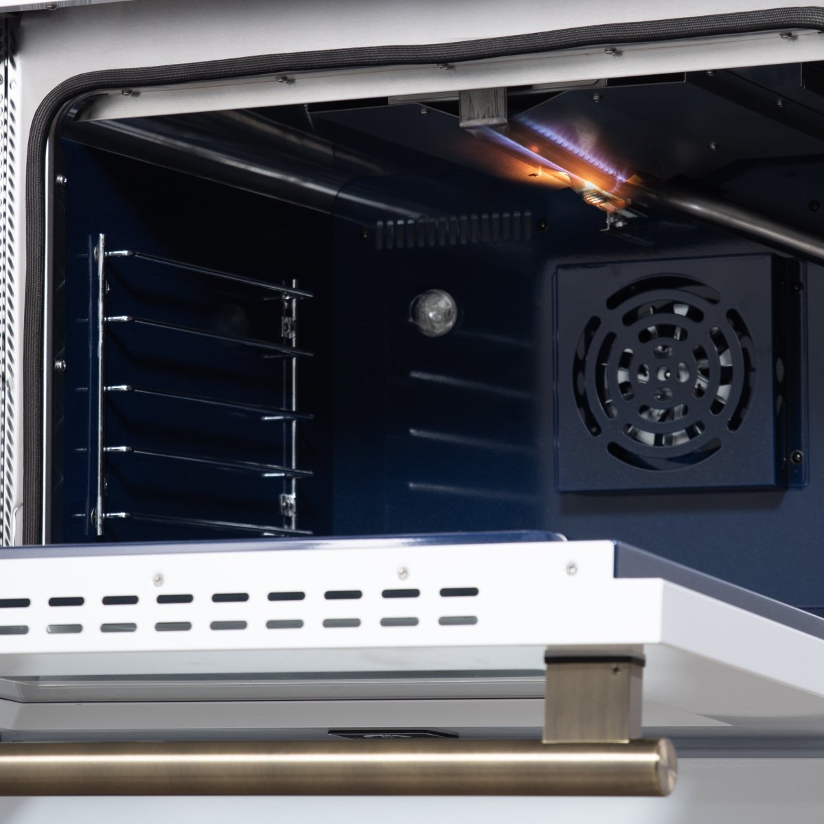 Forno Massimo 30-Inch White Freestanding Gas Range, 5 Burners, True Convection Oven - BonPrix Électroménagers