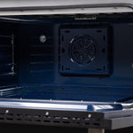 Forno Massimo 36 Inch Freestanding Dual Fuel Range in Black with Antique Brass Accessories, 6 Burners, 5.36 cu. ft. Convection Oven - BonPrix Électroménagers
