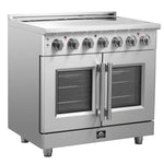 Forno Massimo 36-Inch Freestanding French Door Electric Range, True Convection Oven - BonPrix Électroménagers