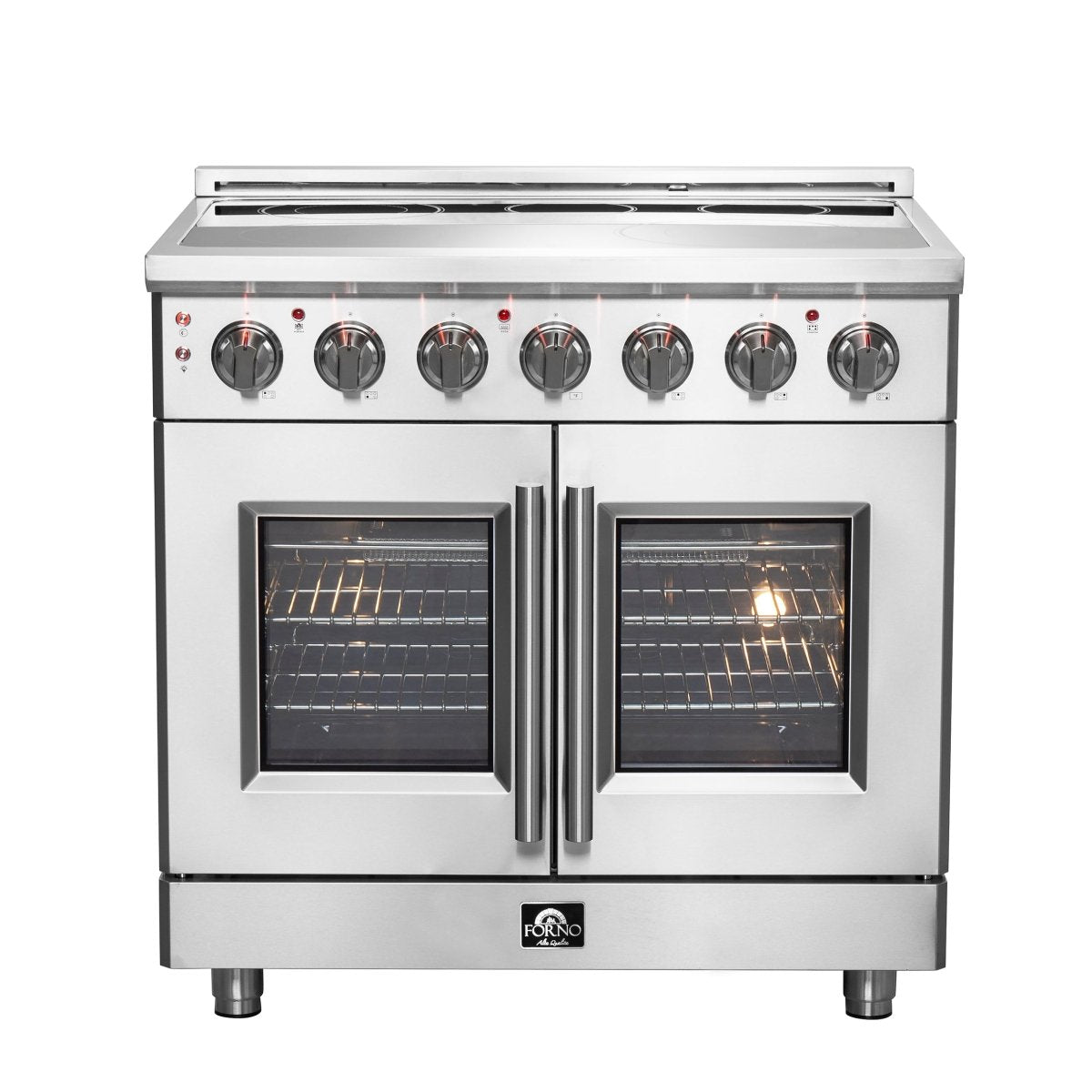 Forno Massimo 36-Inch Freestanding French Door Electric Range, True Convection Oven - BonPrix Électroménagers