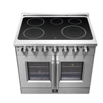 Forno Massimo 36-Inch Freestanding French Door Electric Range, True Convection Oven - BonPrix Électroménagers