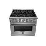 Forno Massimo 36-Inch Freestanding Gas Range, 6 Sealed Burners, Convection Oven, Energy Efficient - BonPrix Électroménagers