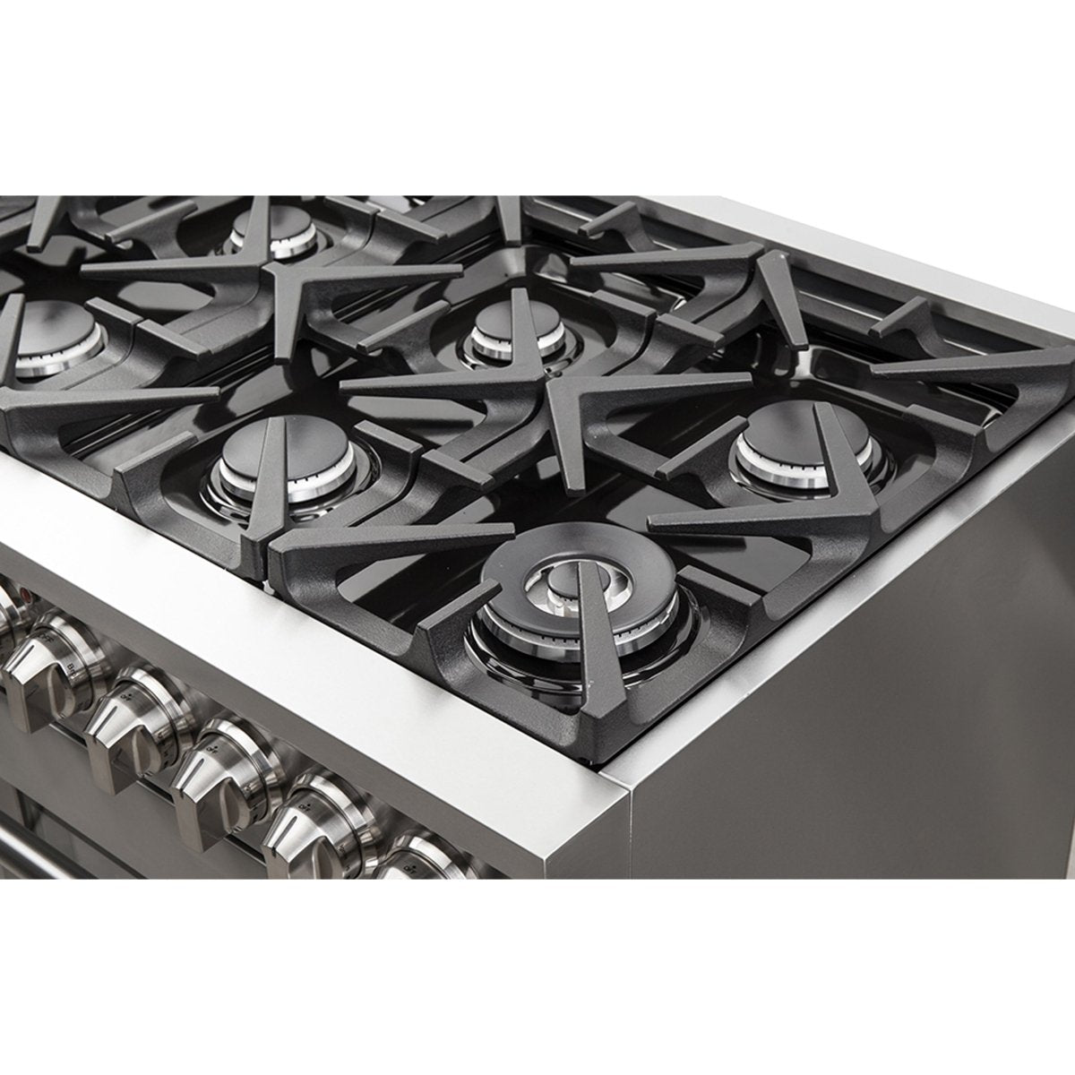 Forno Massimo 48-Inch Freestanding Dual Fuel Range, 8 Burners, Double Convection Ovens - BonPrix Électroménagers