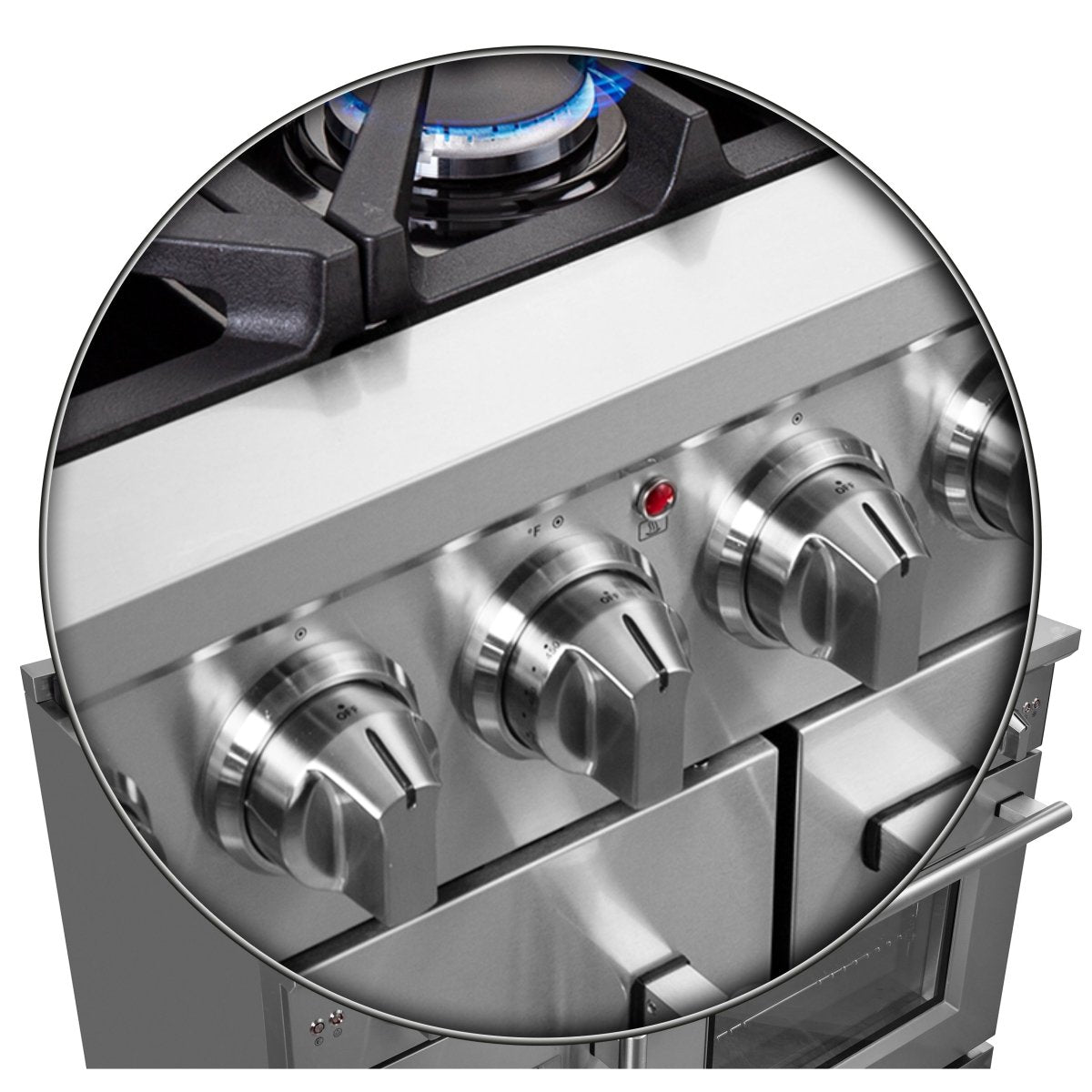 Forno Massimo 48-Inch Freestanding French Door Gas Range, 8 Burners, Convection Oven, Energy Efficient - BonPrix Électroménagers