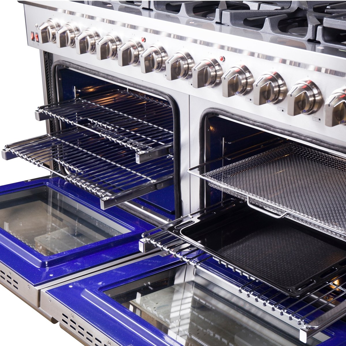 Forno Massimo 60-Inch Freestanding Gas Range, 10 Burners, True Convection Oven - BonPrix Électroménagers