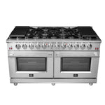 Forno Massimo 60-Inch Freestanding Gas Range, 10 Burners, True Convection Oven - BonPrix Électroménagers