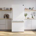 Forno Milano Espresso 31-Inch Bottom Freezer Refrigerator, White, 17.2 cu.ft Capacity, Energy Efficient - BonPrix Électroménagers